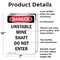 Signmission Unstable Mine Shaft Do Not Enter Danger Sign, Aluminum, 7in W x 10in L, 2PK OS-2PACK-DS-A-710-V-2486 - alternate 2